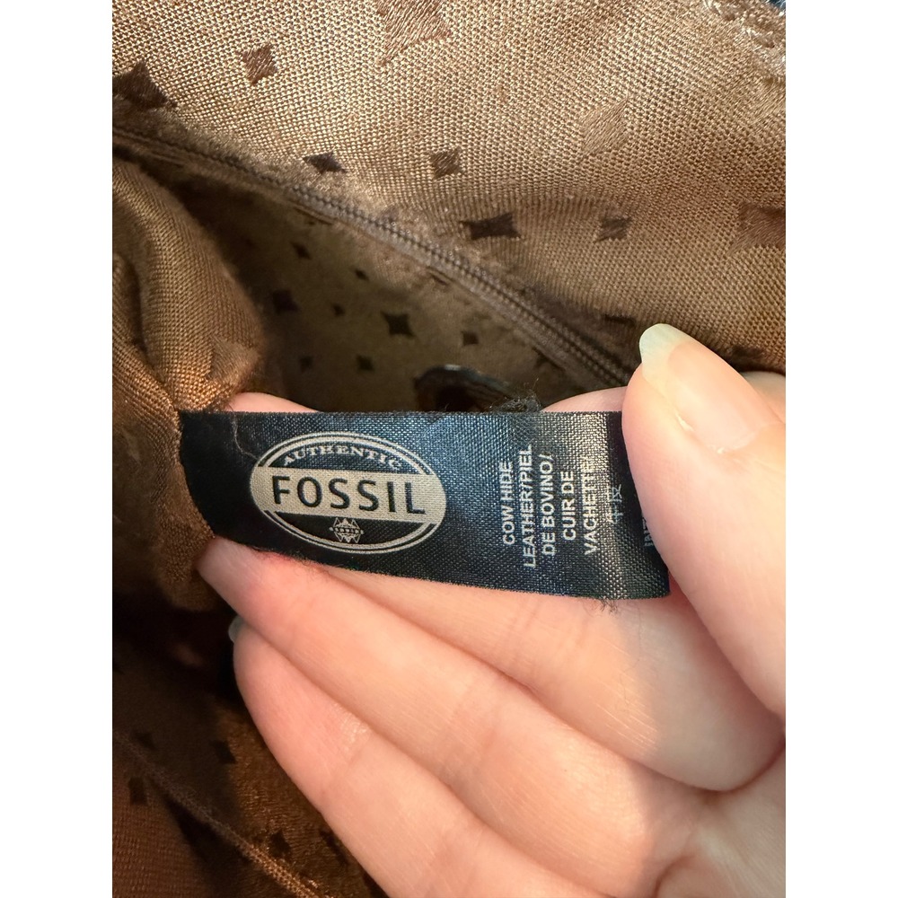 Fossil Explorer Crossbody Black Leather Boho Utility Vintage Dark Academia Boho - Picture 8 of 11